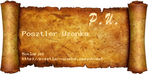 Posztler Uzonka névjegykártya
